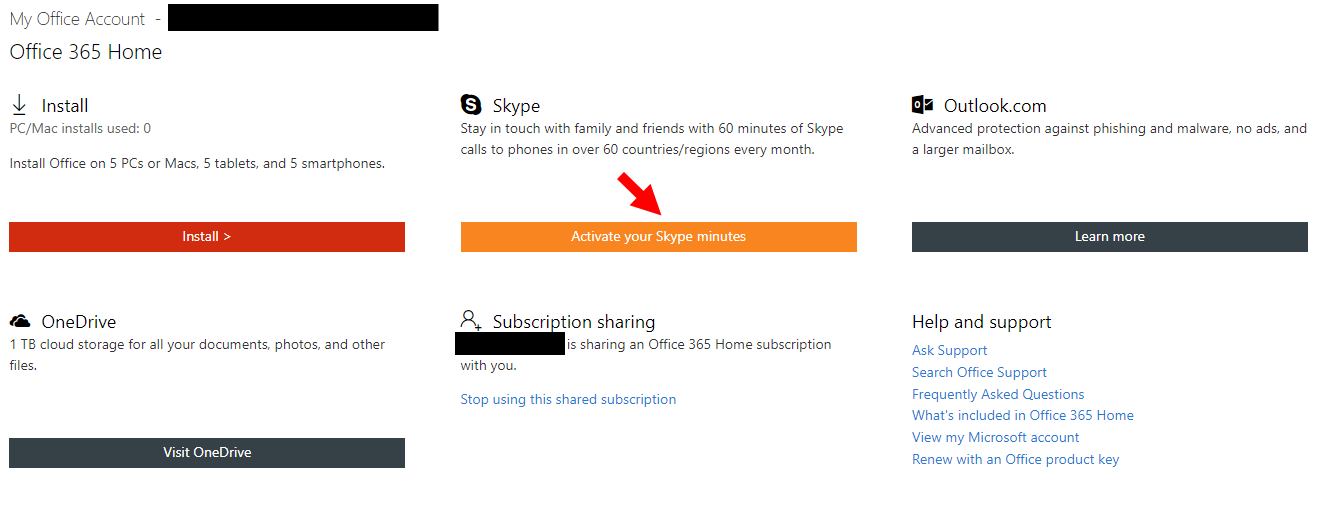 Activate your free Skype minutes