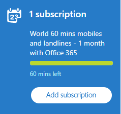 Skype subscription