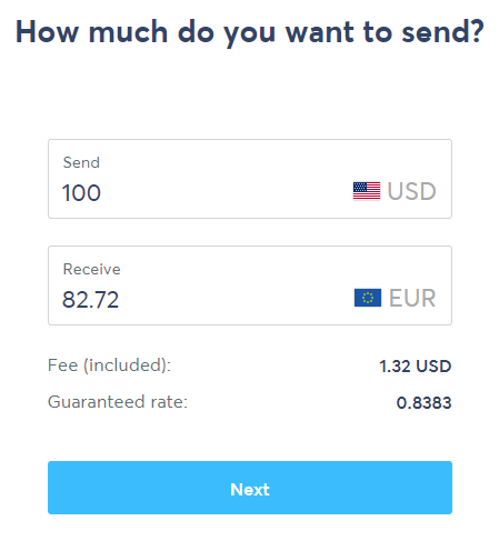 Transferwise send money